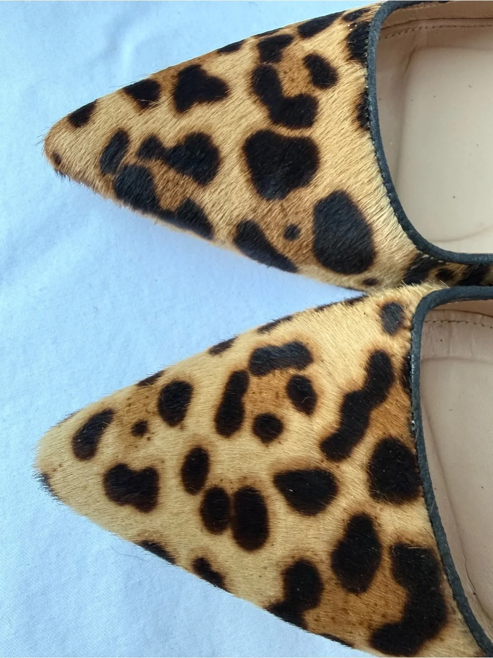 J. Crew Leather Leopard Print Pointed Kitten Heel Pumps - Brown/Black